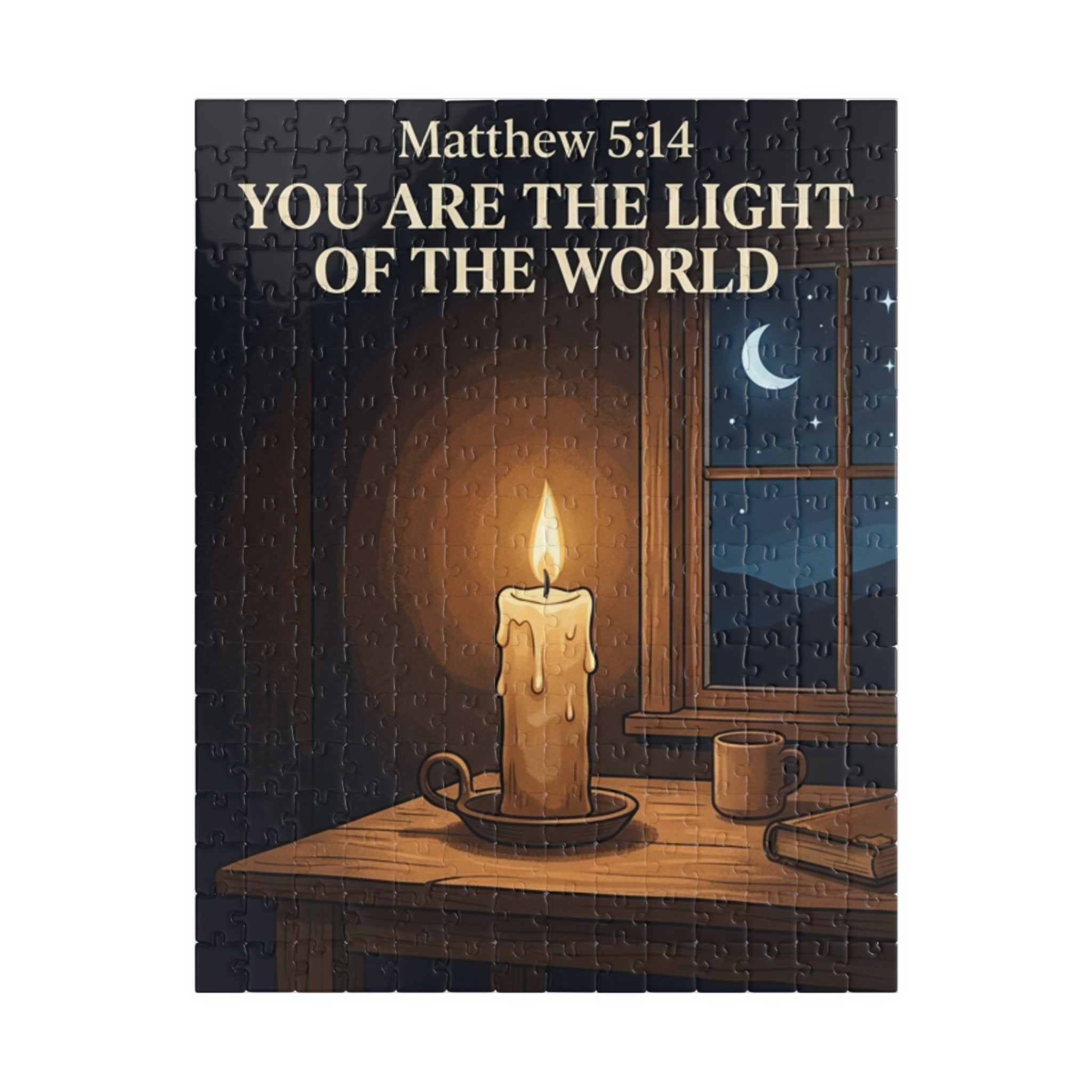 "You are the light of the World" Matthew 5:14 Puzzle (252/520 piece variants)