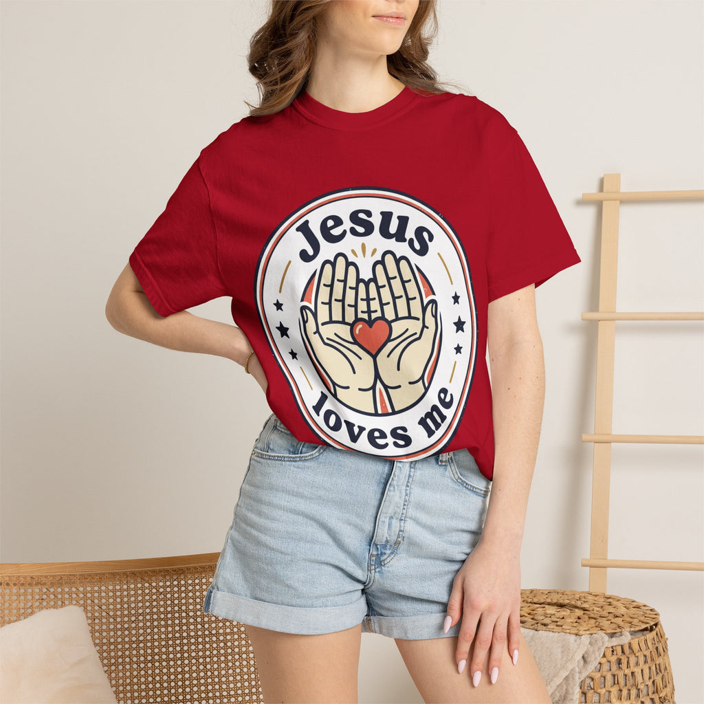 Unisex Garment-Dyed T-shirt | Jesus Loves Me Graphic