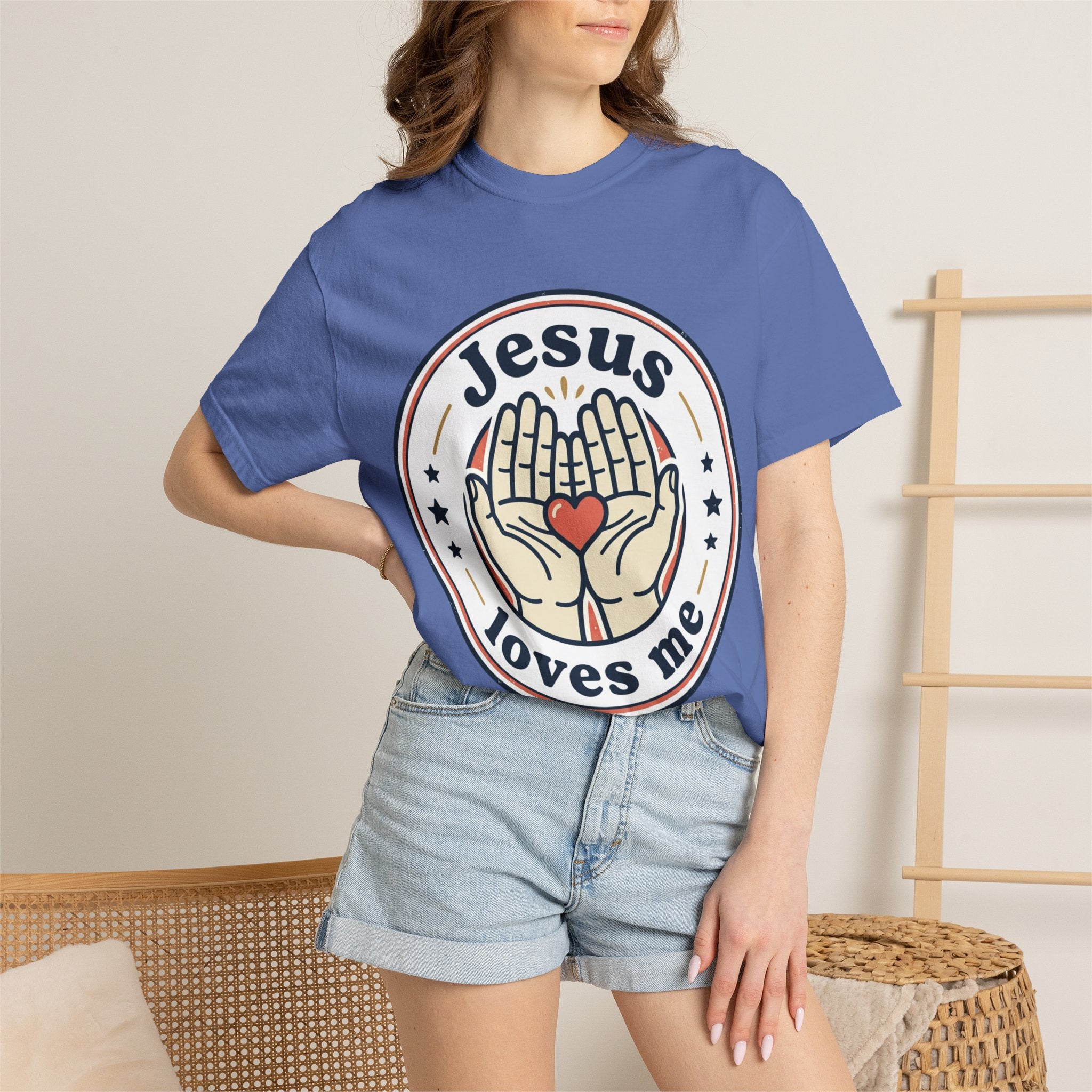 Unisex Garment-Dyed T-shirt | Jesus Loves Me Graphic
