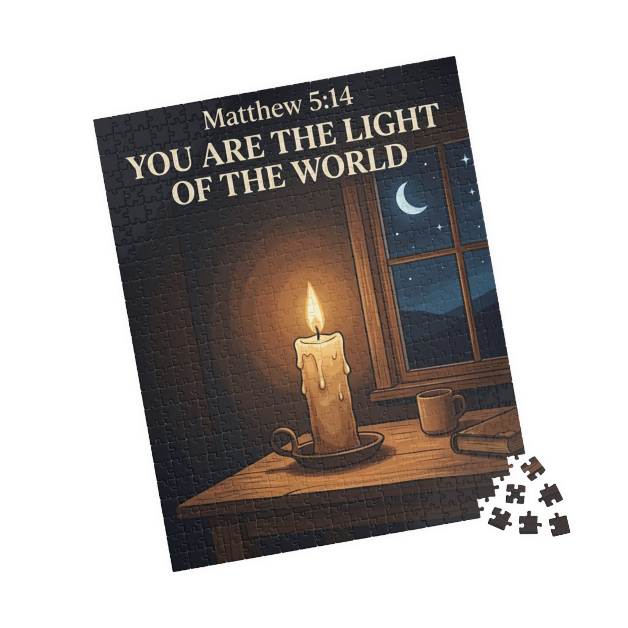 "You are the light of the World" Matthew 5:14 Puzzle (252/520 piece variants)