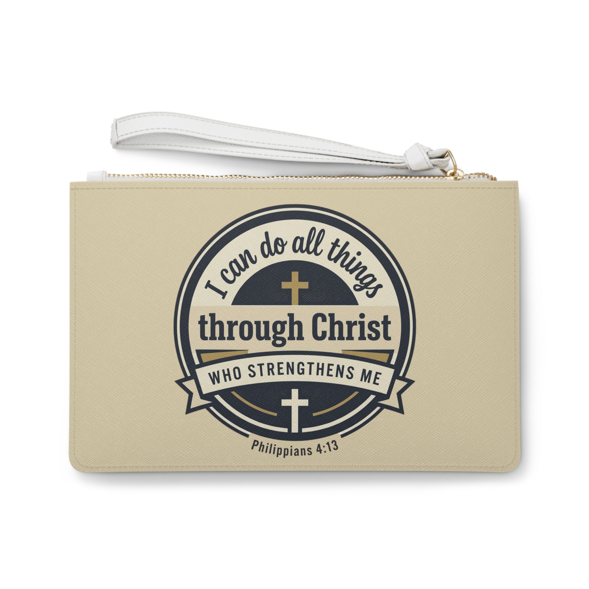 “I Can Do All Things Through Christ” Philippians 4:13 Clutch Bag
