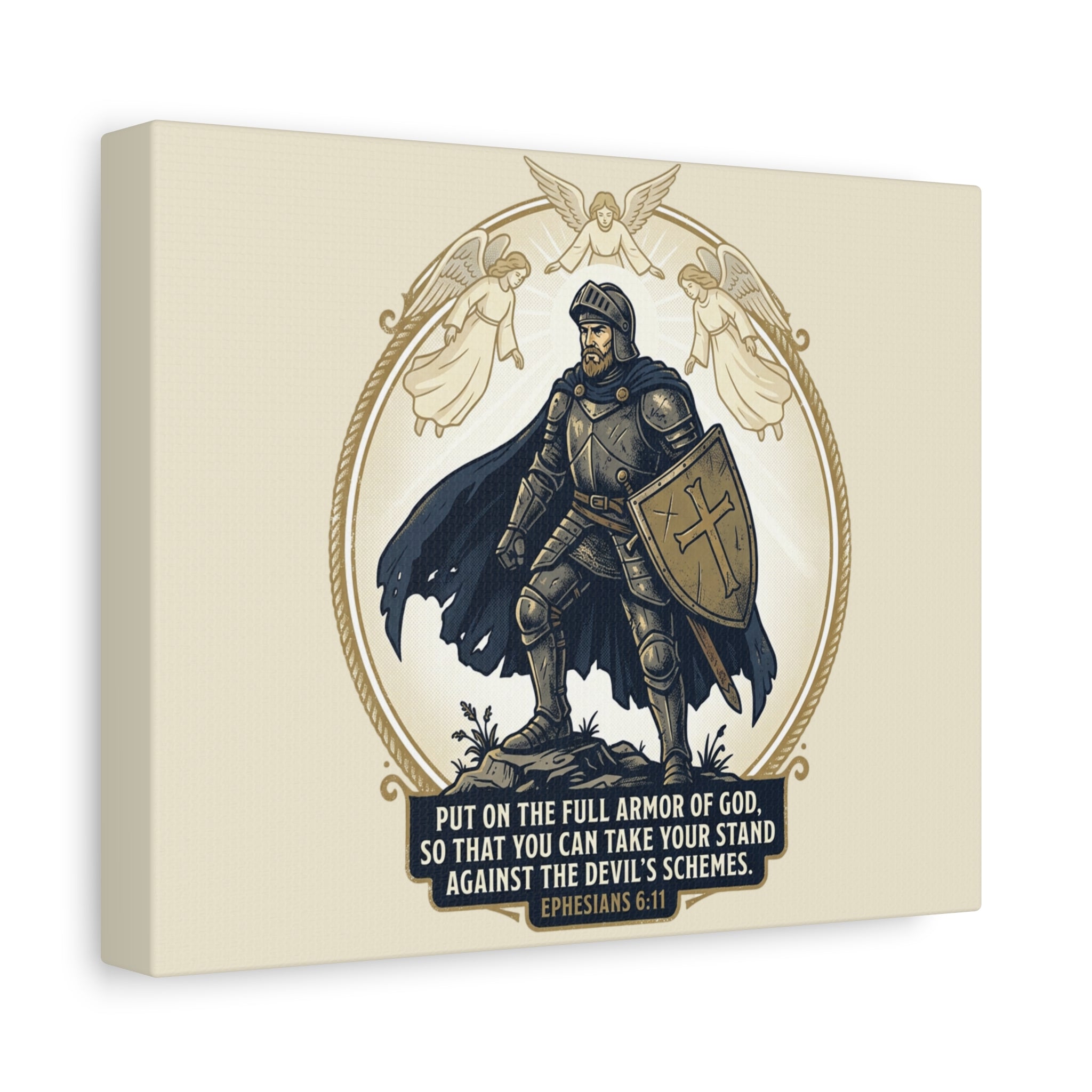 "Put On the Full Armor of God" Ephesians 6:11 - 10" x 8" Canvas Matte