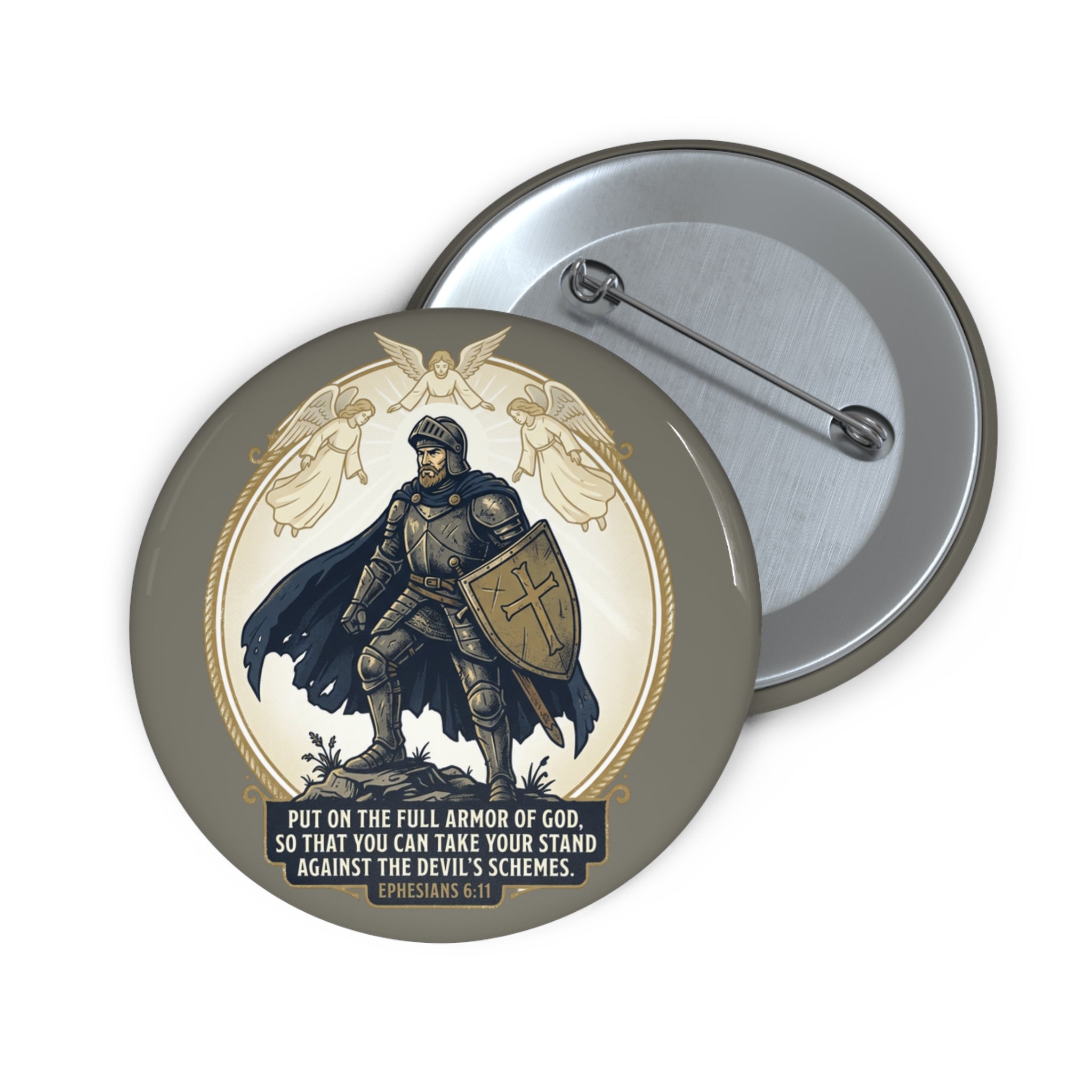 Armor of God Scripture Graphic — Pin Button (1pc)