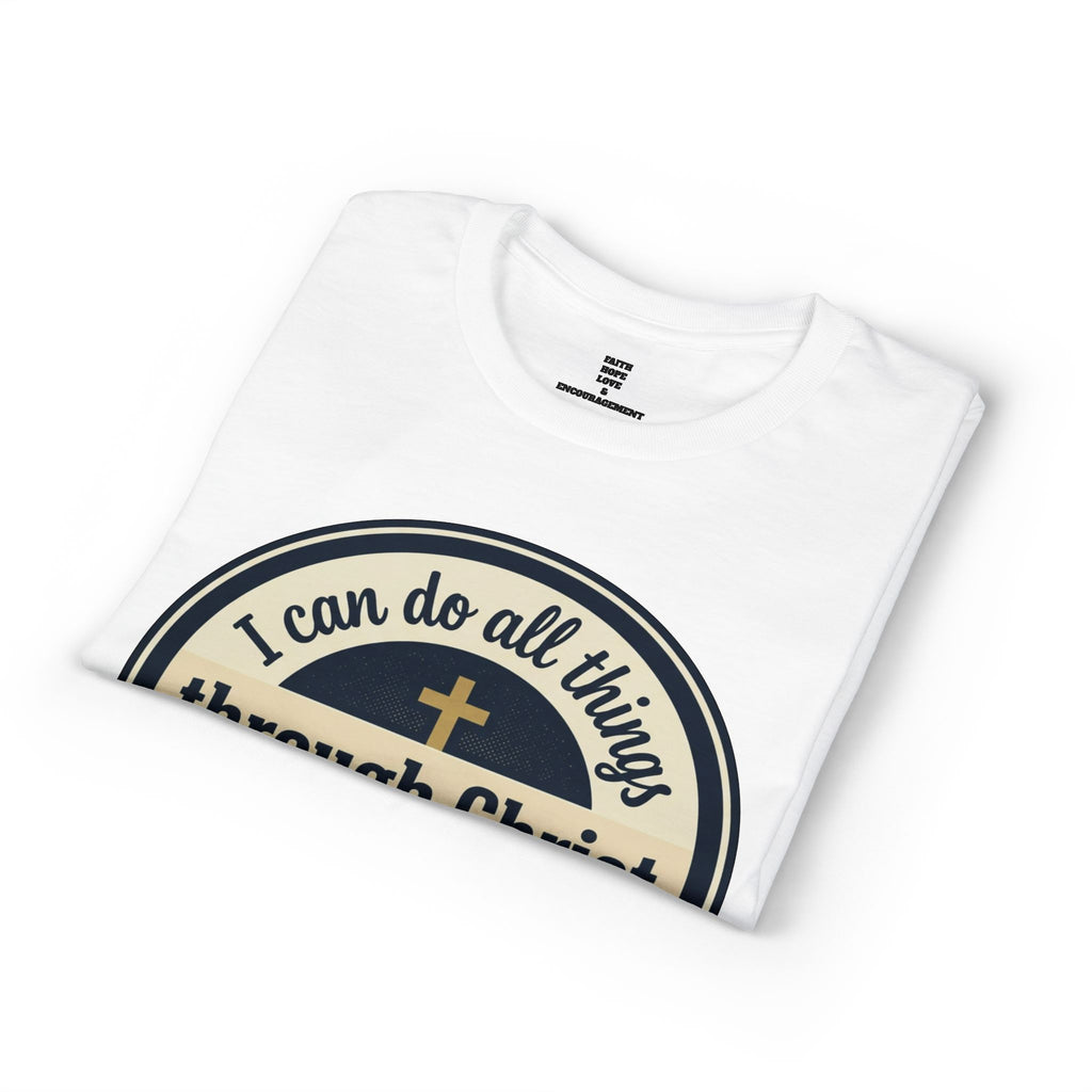 "I Can Do All Things Christ" Philippians 4:13 Graphic - Unisex DryBlend® Moisture Wicking Tee