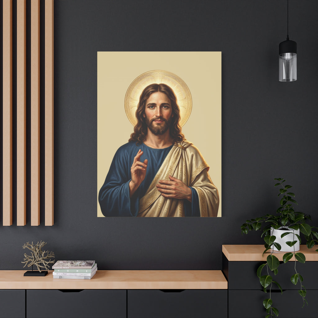 Jesus Portrait - Matte Stretched Canvas Print