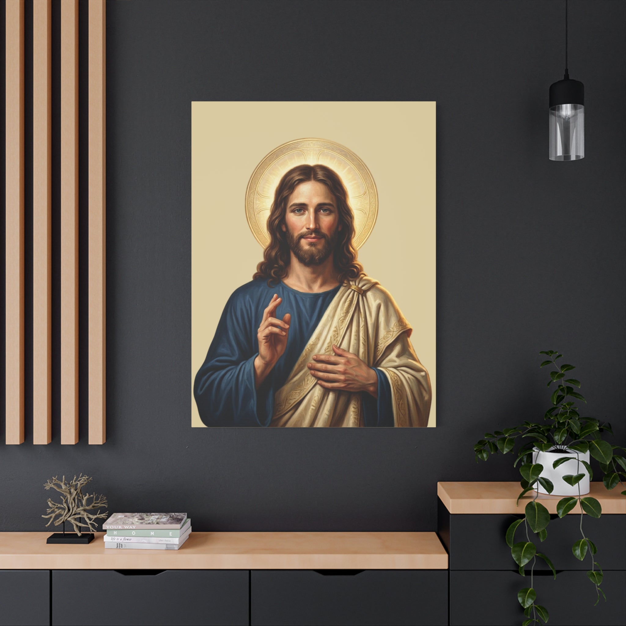 Jesus Portrait - Matte Stretched Canvas Print