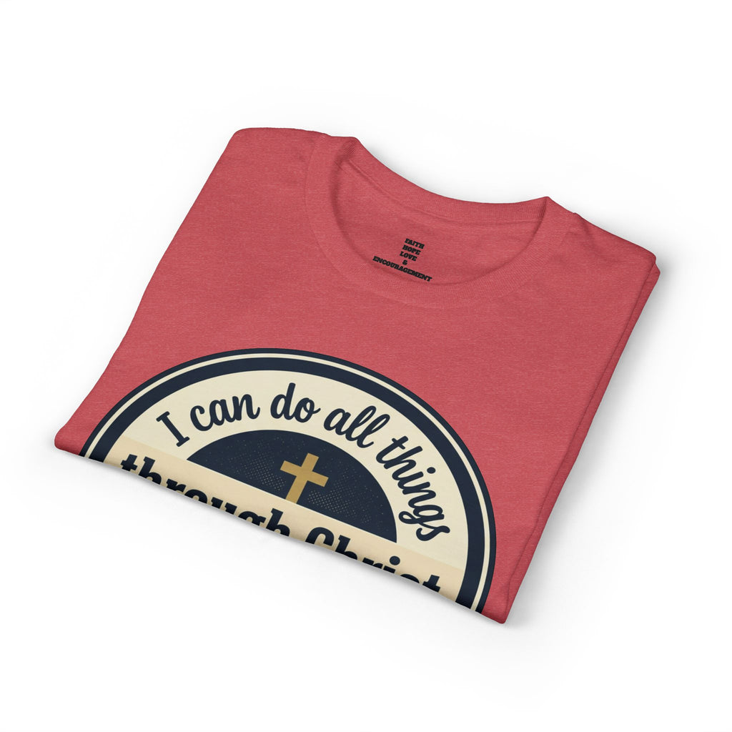 "I Can Do All Things Christ" Philippians 4:13 Graphic - Unisex DryBlend® Moisture Wicking Tee