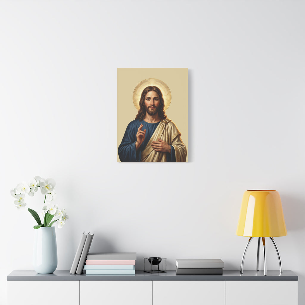 Jesus Portrait - Matte Stretched Canvas Print