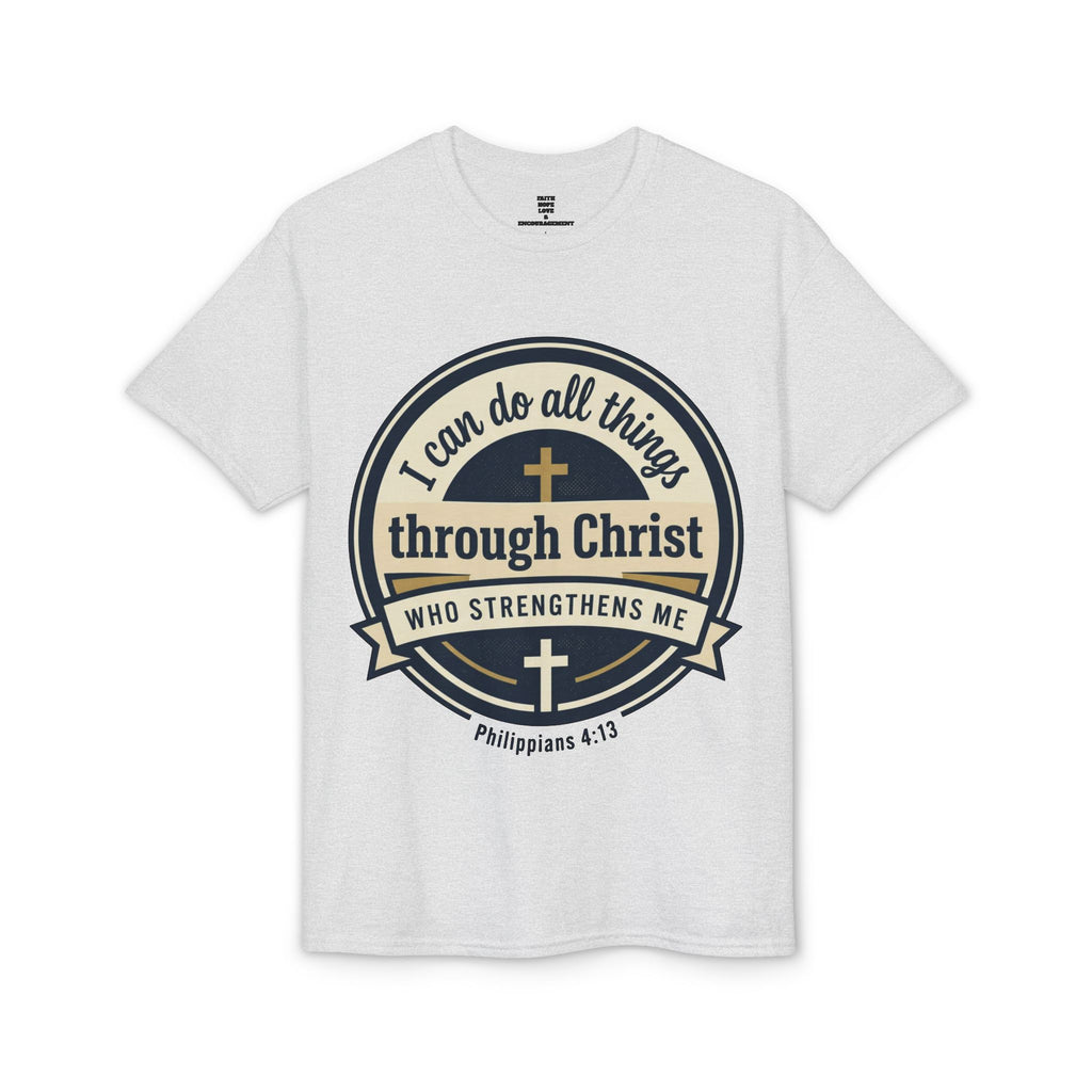 "I Can Do All Things Christ" Philippians 4:13 Graphic - Unisex DryBlend® Moisture Wicking Tee