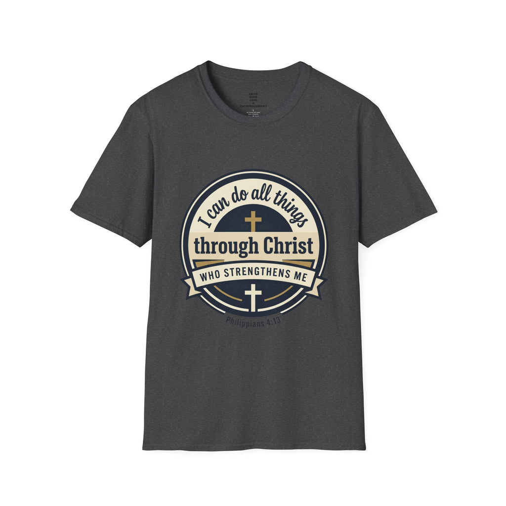 "I Can Do All Things Through Christ" Inspirational Faith Tee — Women's Soft Cotton T-Shirt