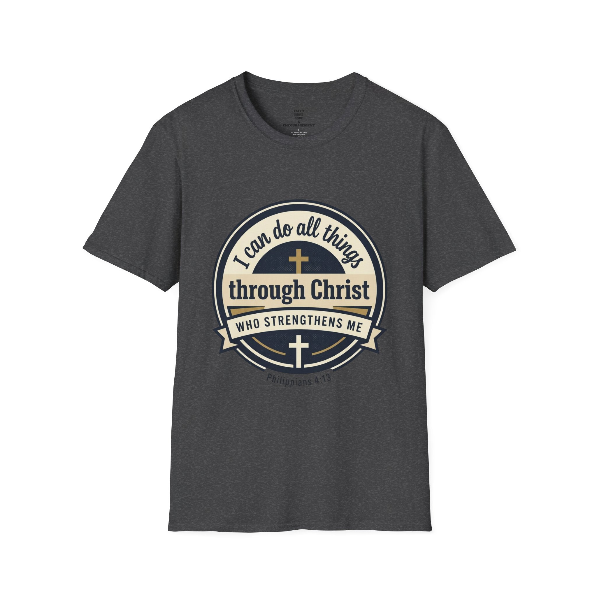 "I Can Do All Things Through Christ" Inspirational Faith Tee — Women's Soft Cotton T-Shirt