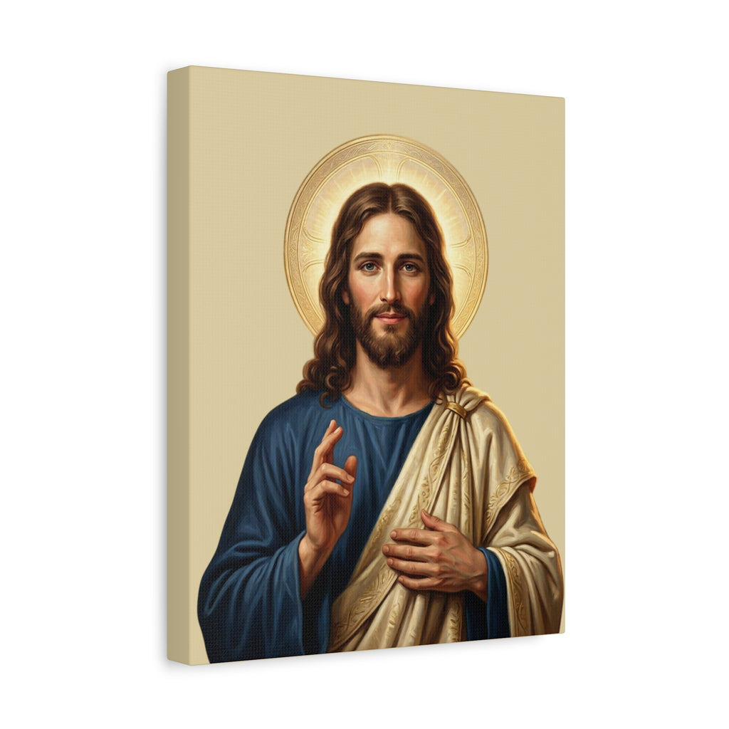 Jesus Portrait - Matte Stretched Canvas Print