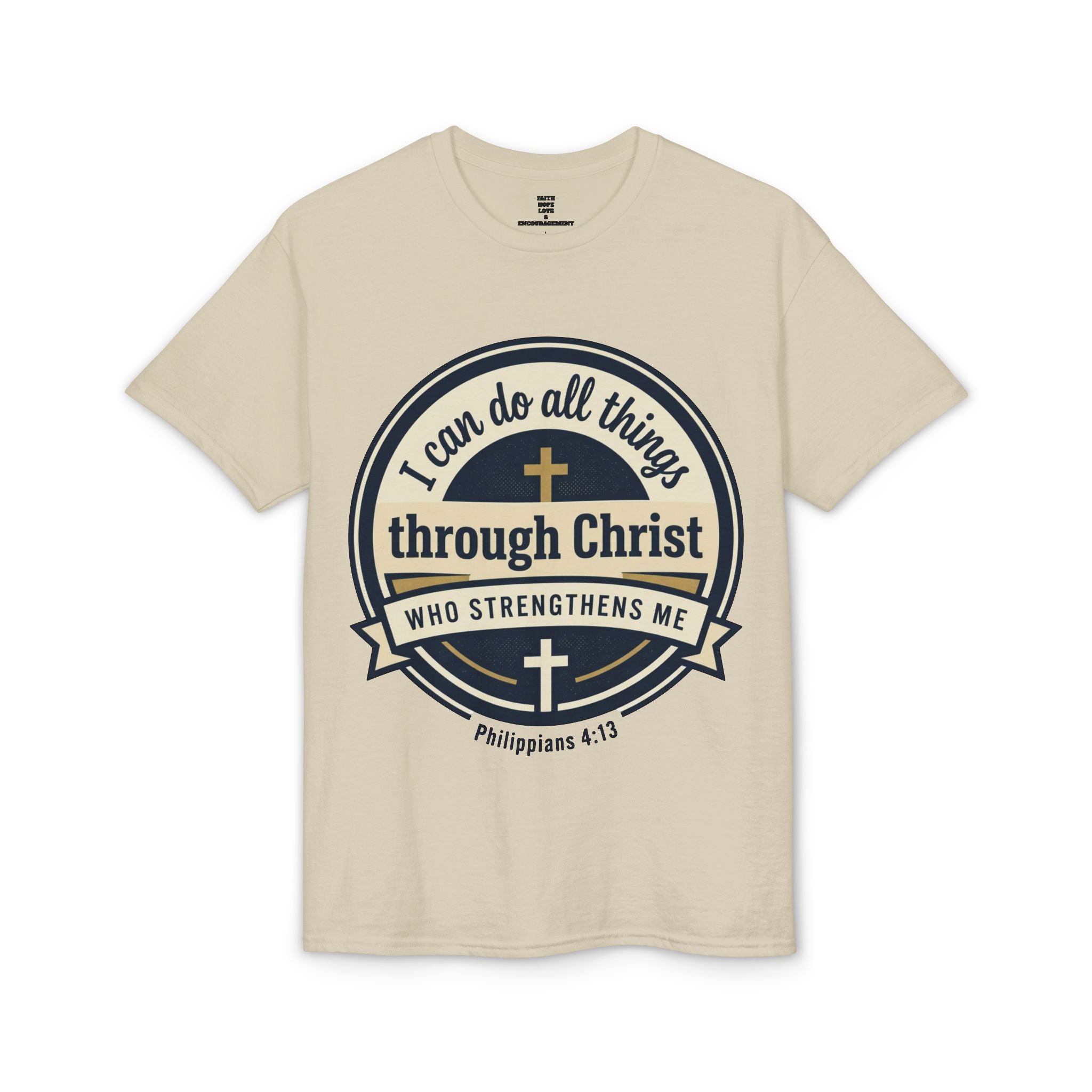 "I Can Do All Things Christ" Philippians 4:13 Graphic - Unisex DryBlend® Moisture Wicking Tee