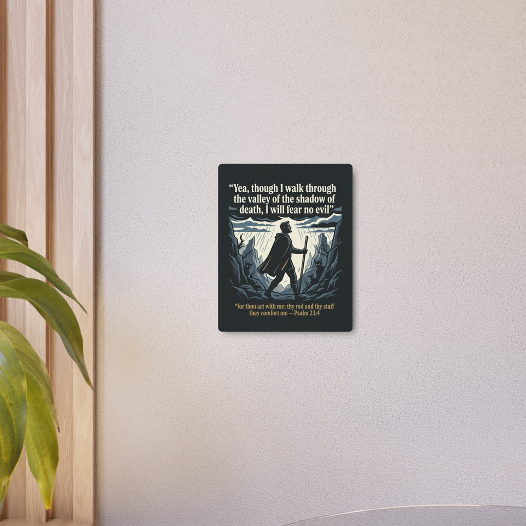 Psalm 23:4 Inspirational Wall Art - Metal Sign