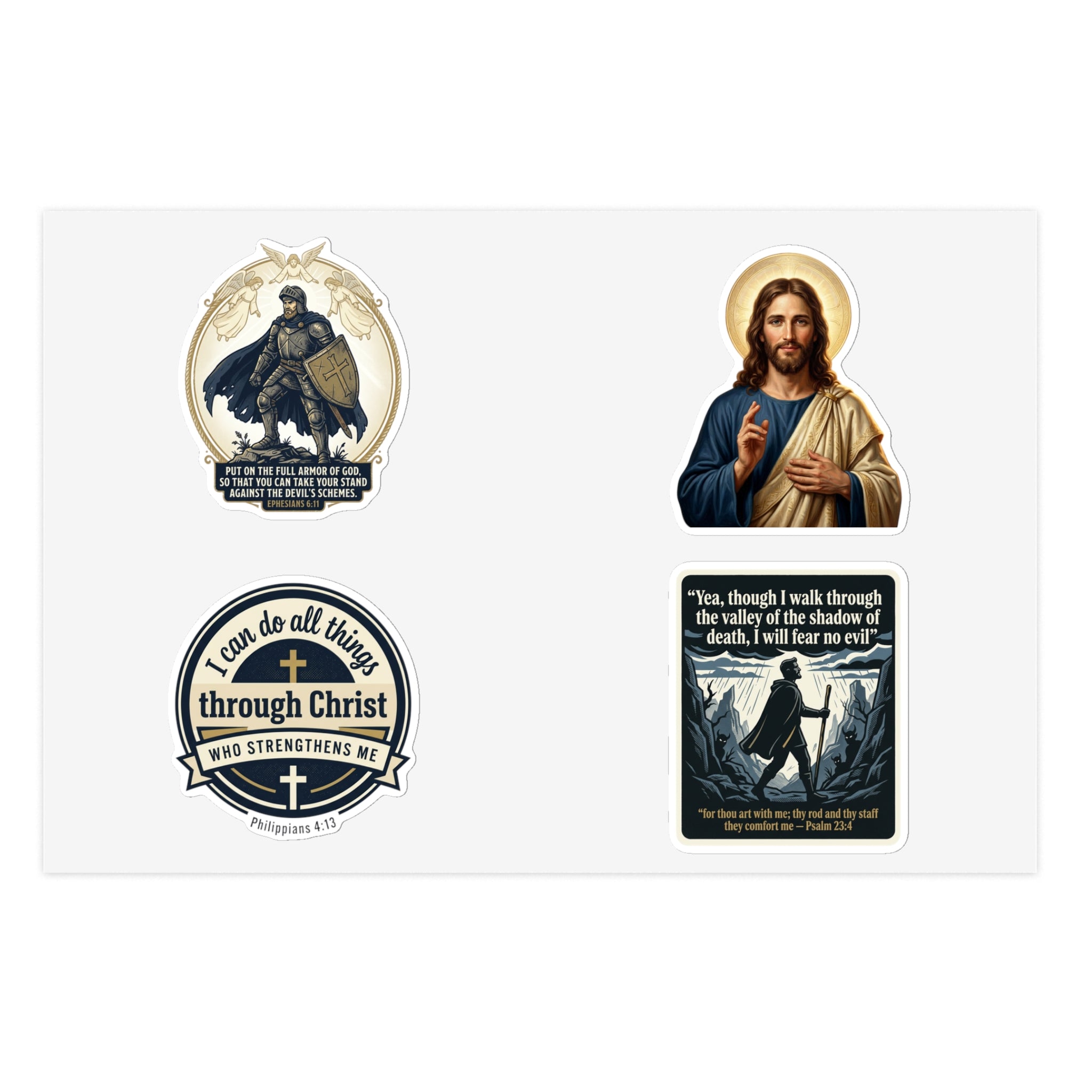 Christian Faith Scripture Graphics - Vinyl Sticker Sheets