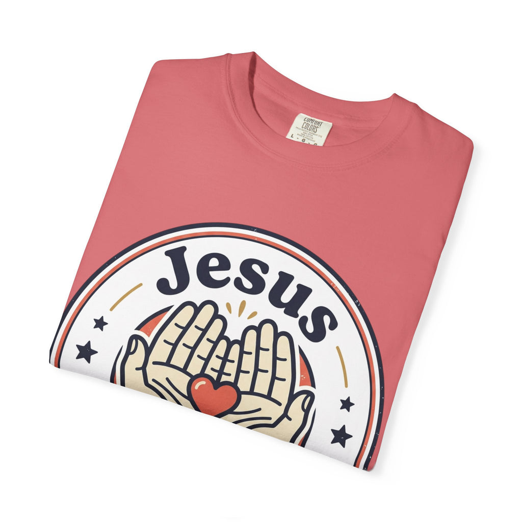 Unisex Garment-Dyed T-shirt | Jesus Loves Me Graphic