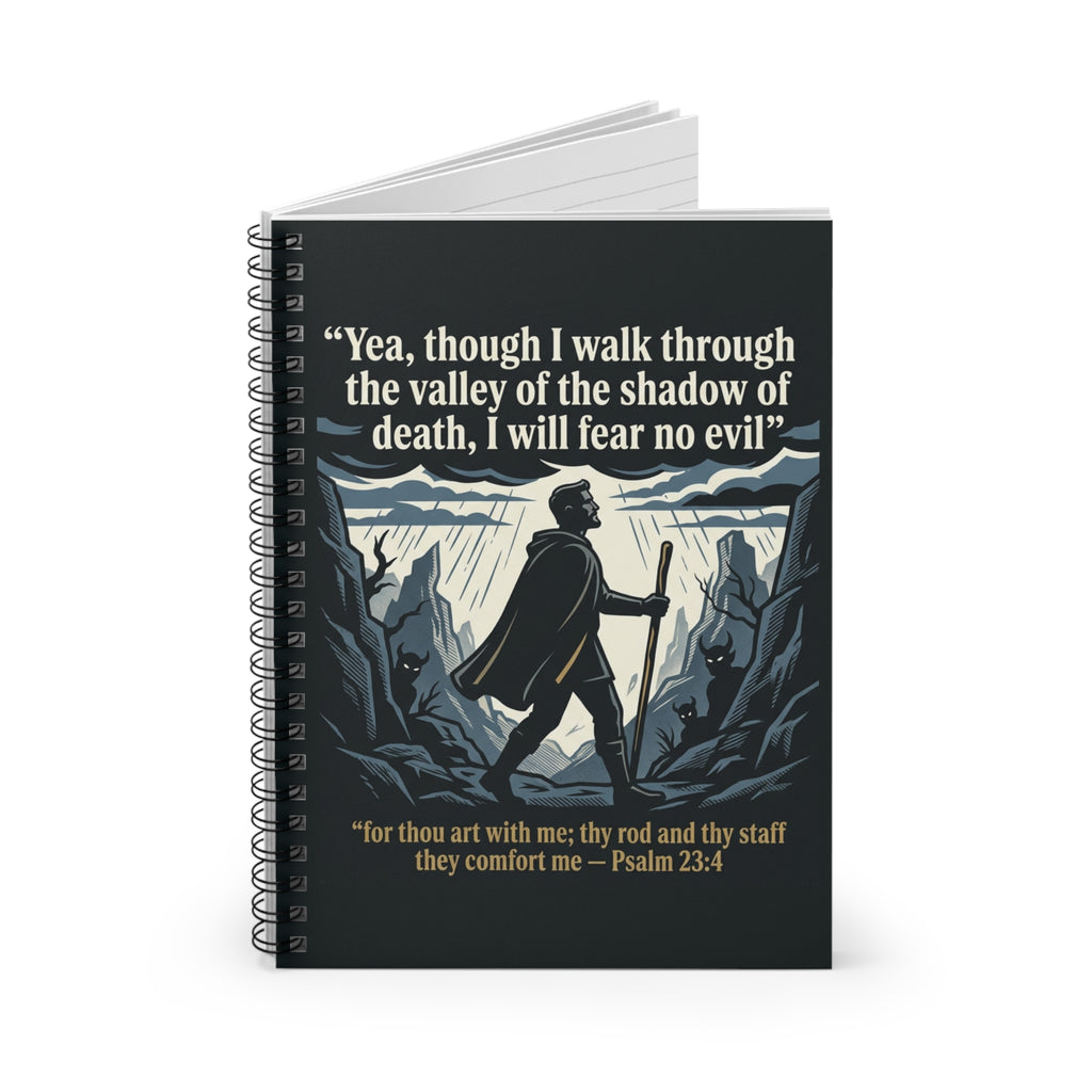 Psalm 23 'I Will Fear No Evil' Spiral Notebook
