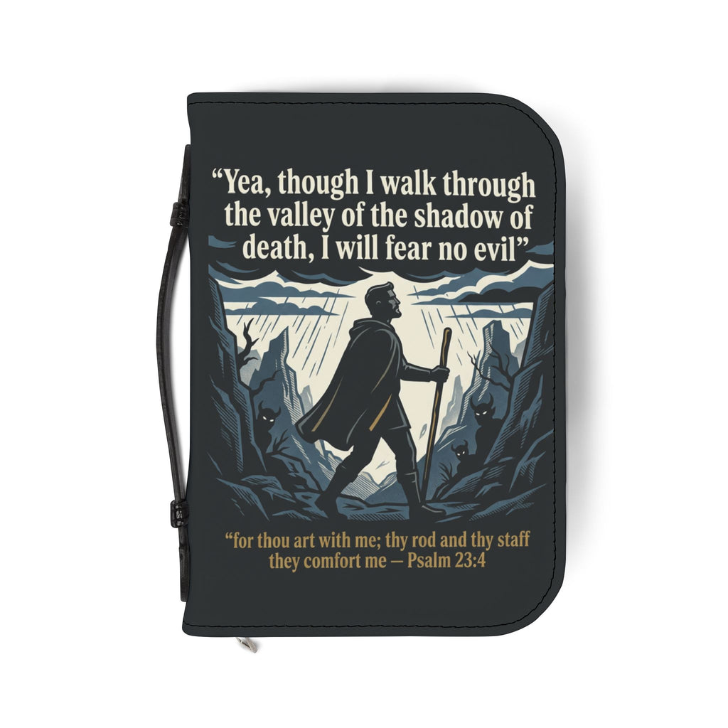 Psalm 23 Verse Graphic - Zippered Bible Cover