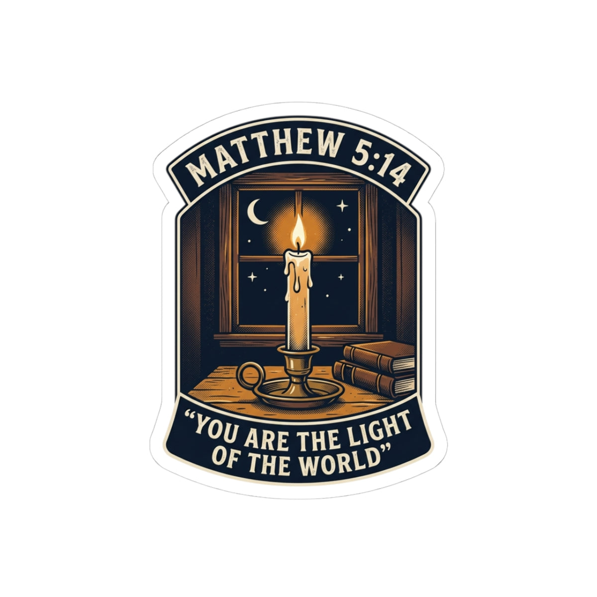 “You Are the Light of the World” Scripture Graphic —  Kiss-Cut Vinyl Sticker