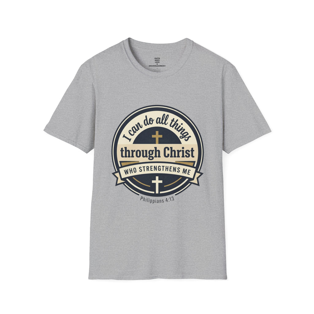 "I Can Do All Things Through Christ" Inspirational Faith Tee — Women's Soft Cotton T-Shirt