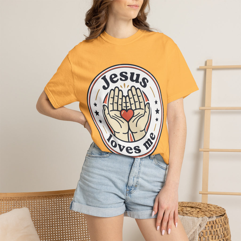 Unisex Garment-Dyed T-shirt | Jesus Loves Me Graphic