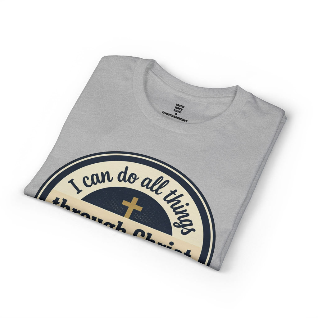 "I Can Do All Things Christ" Philippians 4:13 Graphic - Unisex DryBlend® Moisture Wicking Tee
