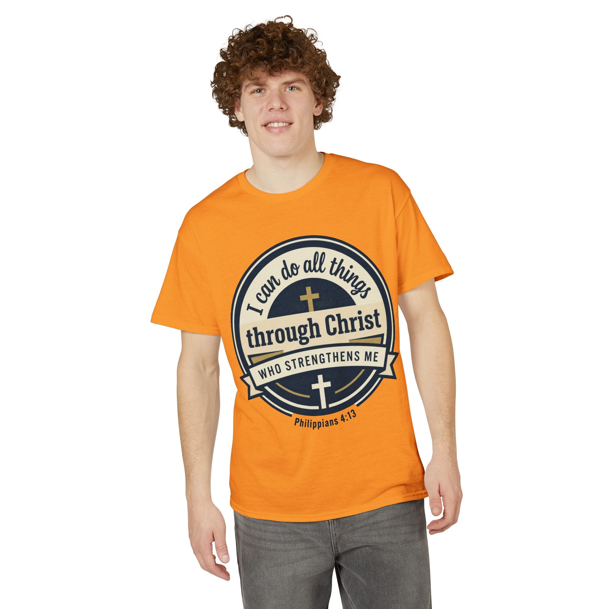 "I Can Do All Things Christ" Philippians 4:13 Graphic - Unisex DryBlend® Moisture Wicking Tee