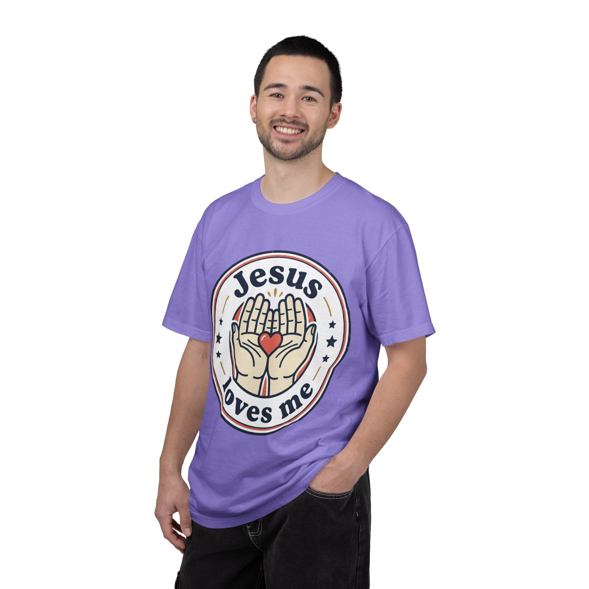 Unisex Garment-Dyed T-shirt | Jesus Loves Me Graphic