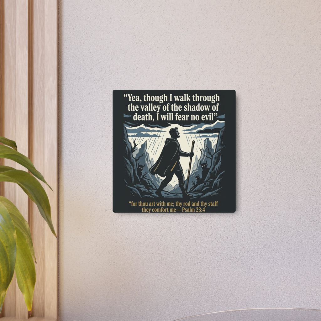 Psalm 23:4 Inspirational Wall Art - Metal Sign