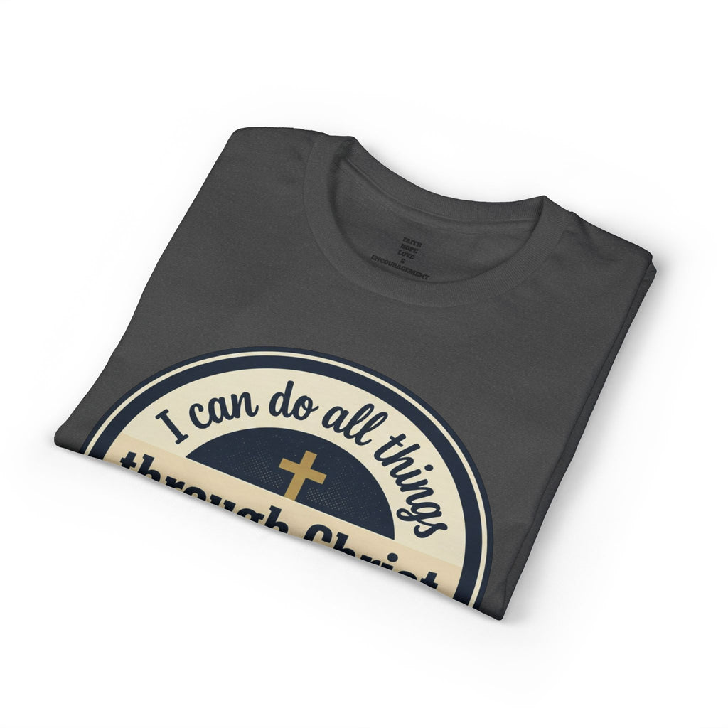 "I Can Do All Things Christ" Philippians 4:13 Graphic - Unisex DryBlend® Moisture Wicking Tee