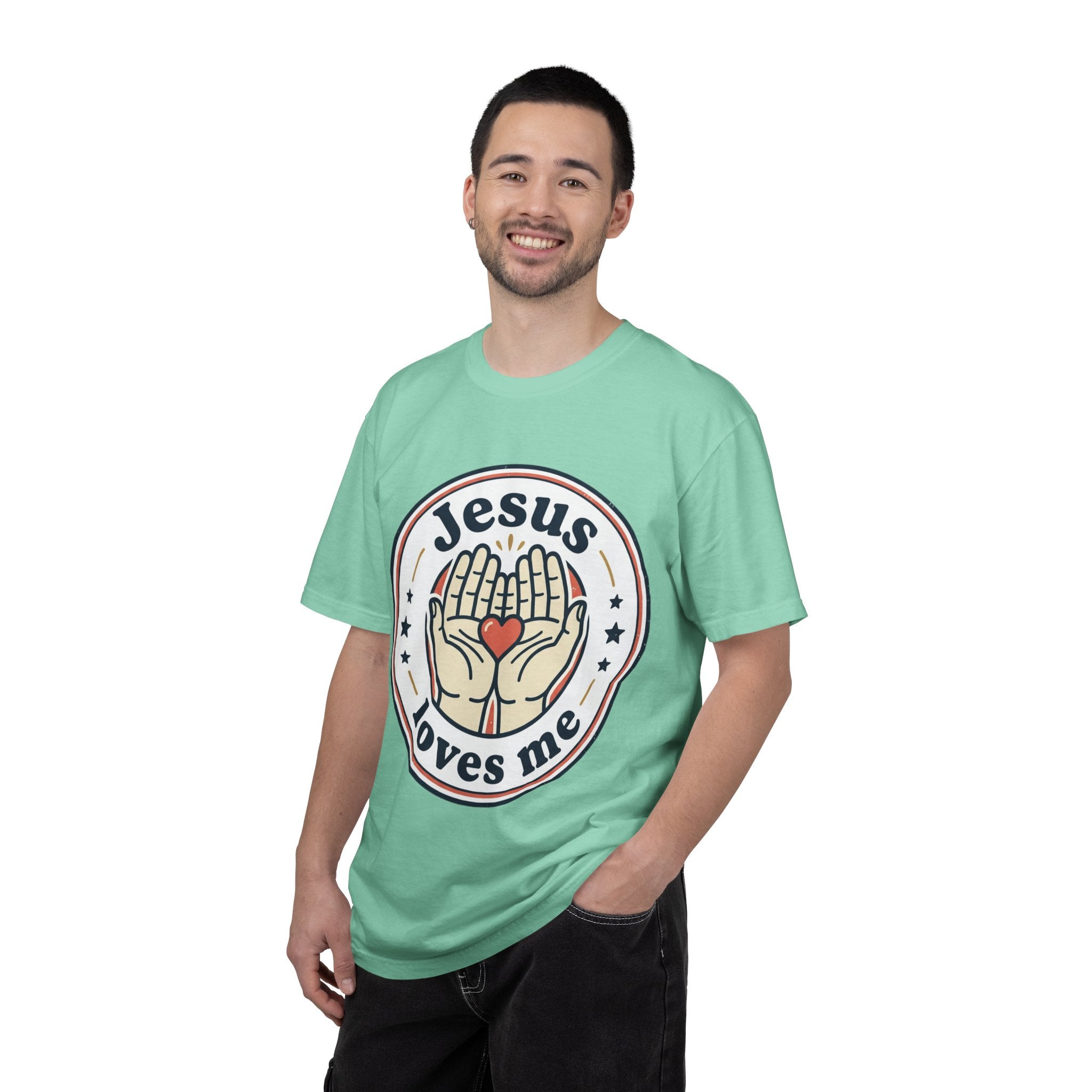 Unisex Garment-Dyed T-shirt | Jesus Loves Me Graphic