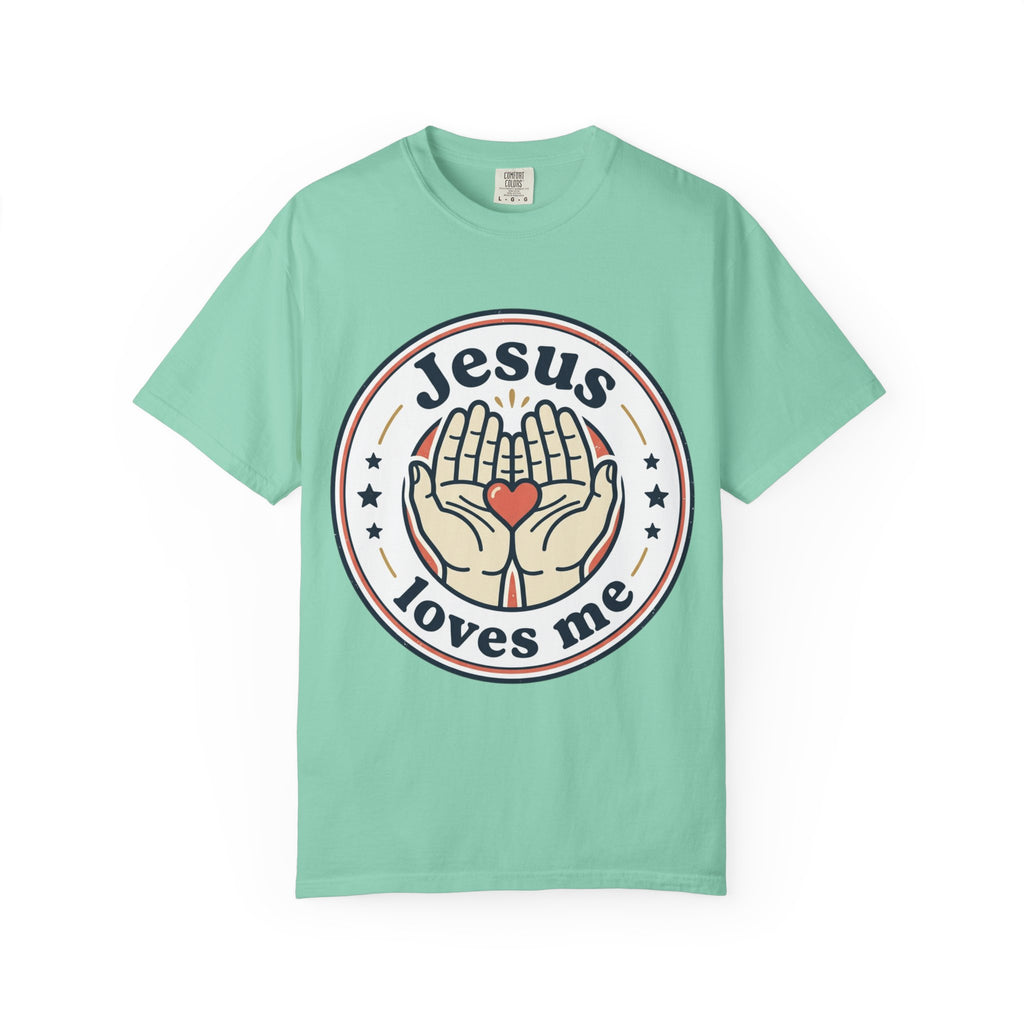 Unisex Garment-Dyed T-shirt | Jesus Loves Me Graphic