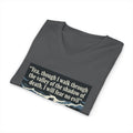 "Yea, though I walk... I will fear no evil" - Unisex Jersey Sleeve V-Neck Tee