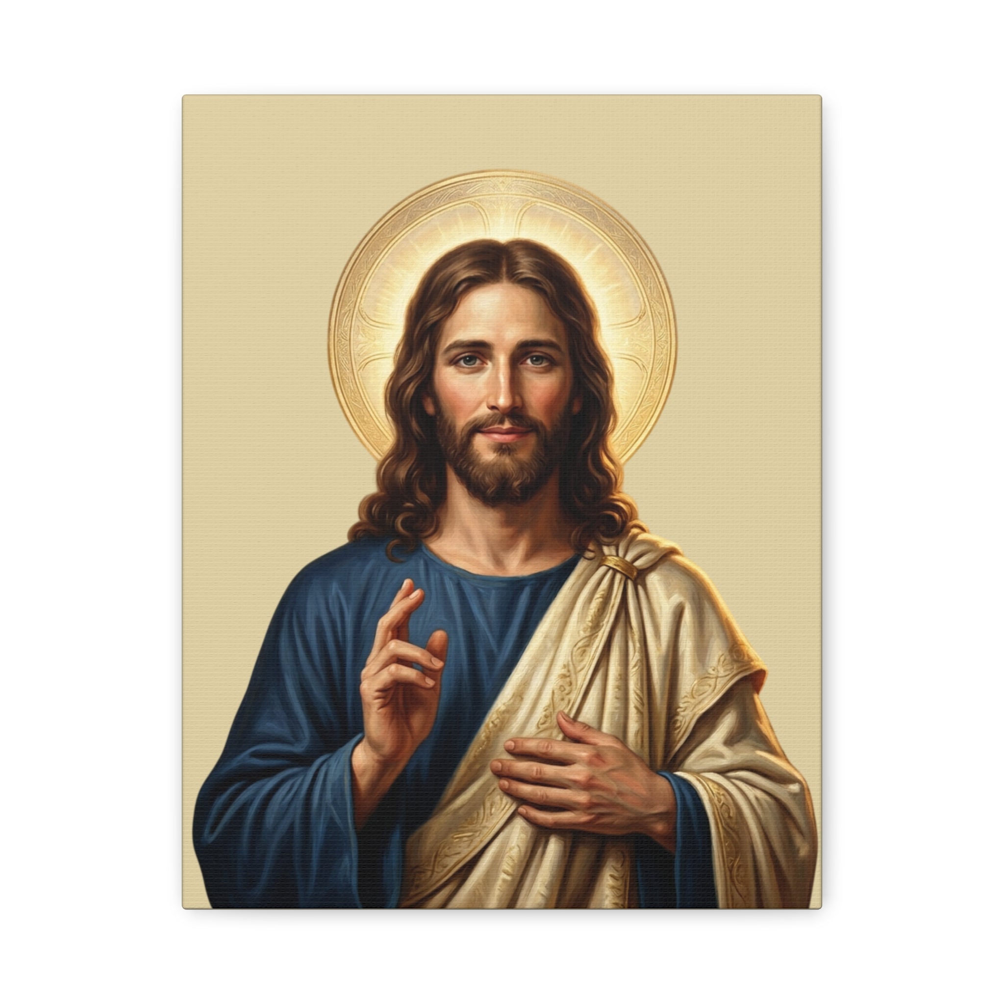 Jesus Portrait - Matte Stretched Canvas Print