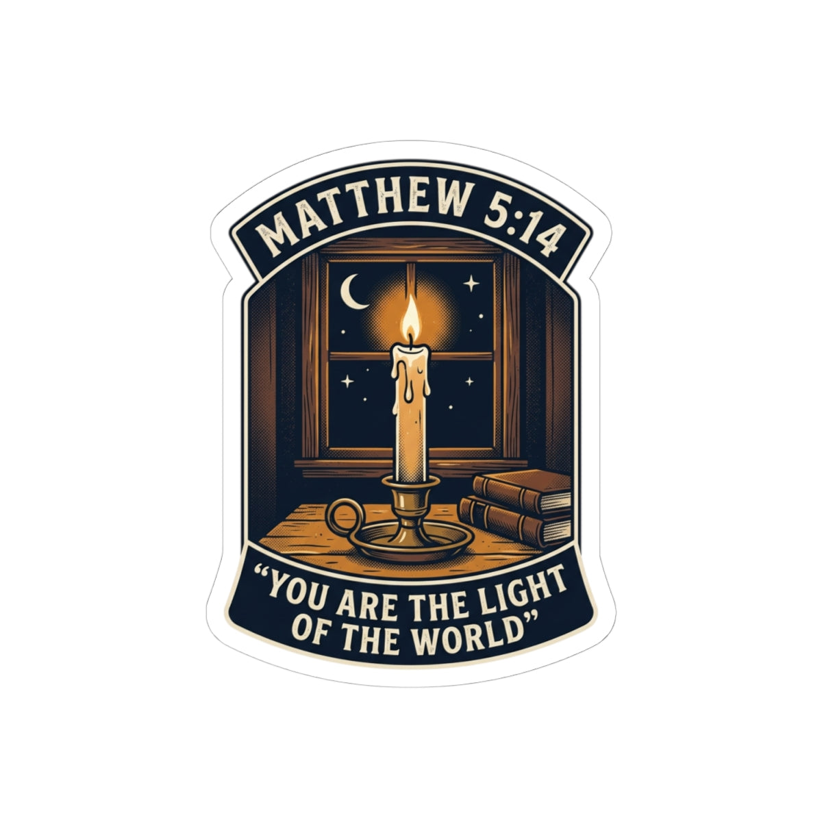 “You Are the Light of the World” Scripture Graphic —  Kiss-Cut Vinyl Sticker