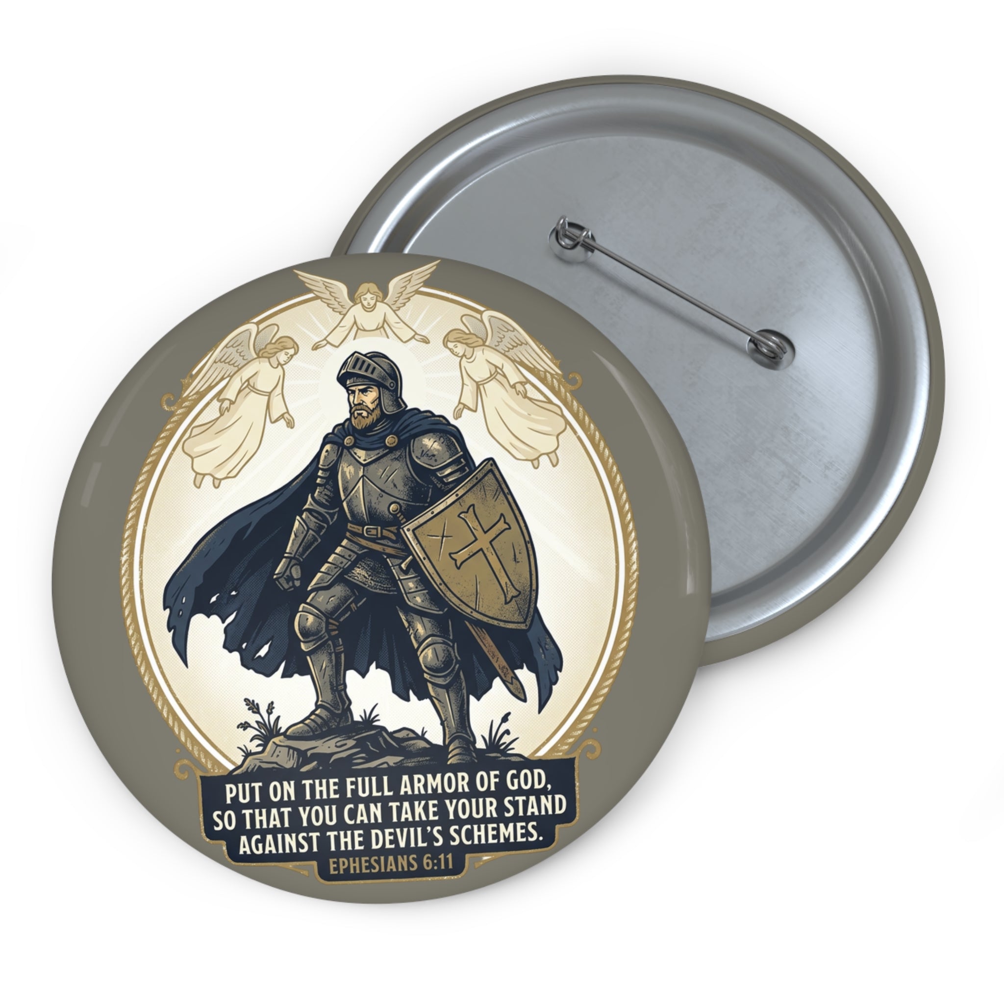 Armor of God Scripture Graphic — Pin Button (1pc)