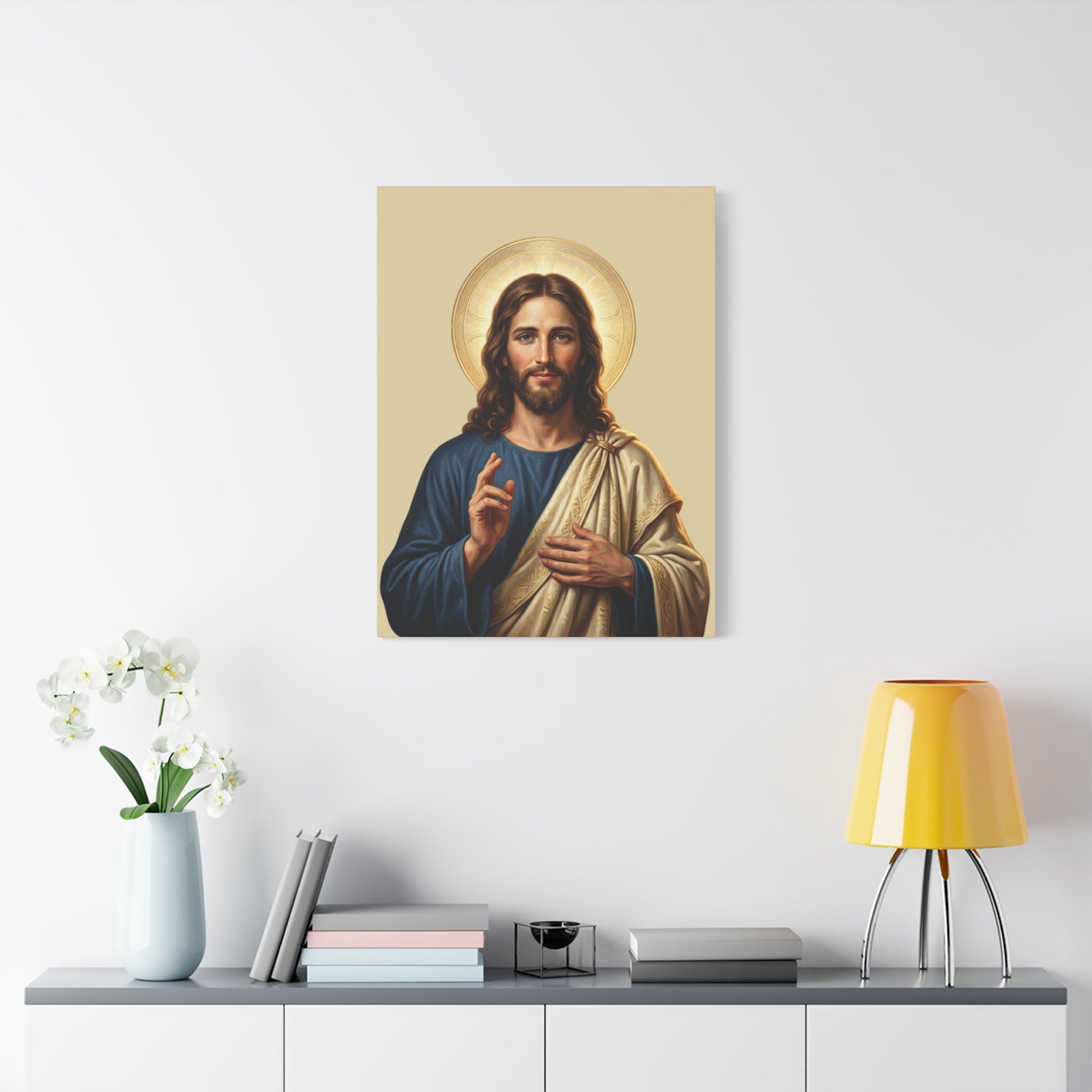 Jesus Portrait - Matte Stretched Canvas Print
