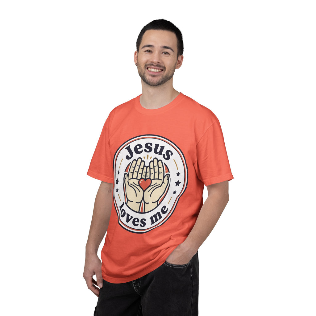 Unisex Garment-Dyed T-shirt | Jesus Loves Me Graphic