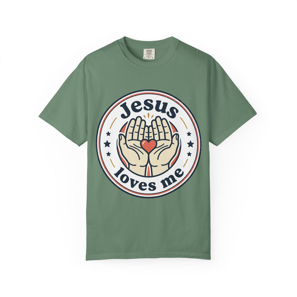 Unisex Garment-Dyed T-shirt | Jesus Loves Me Graphic