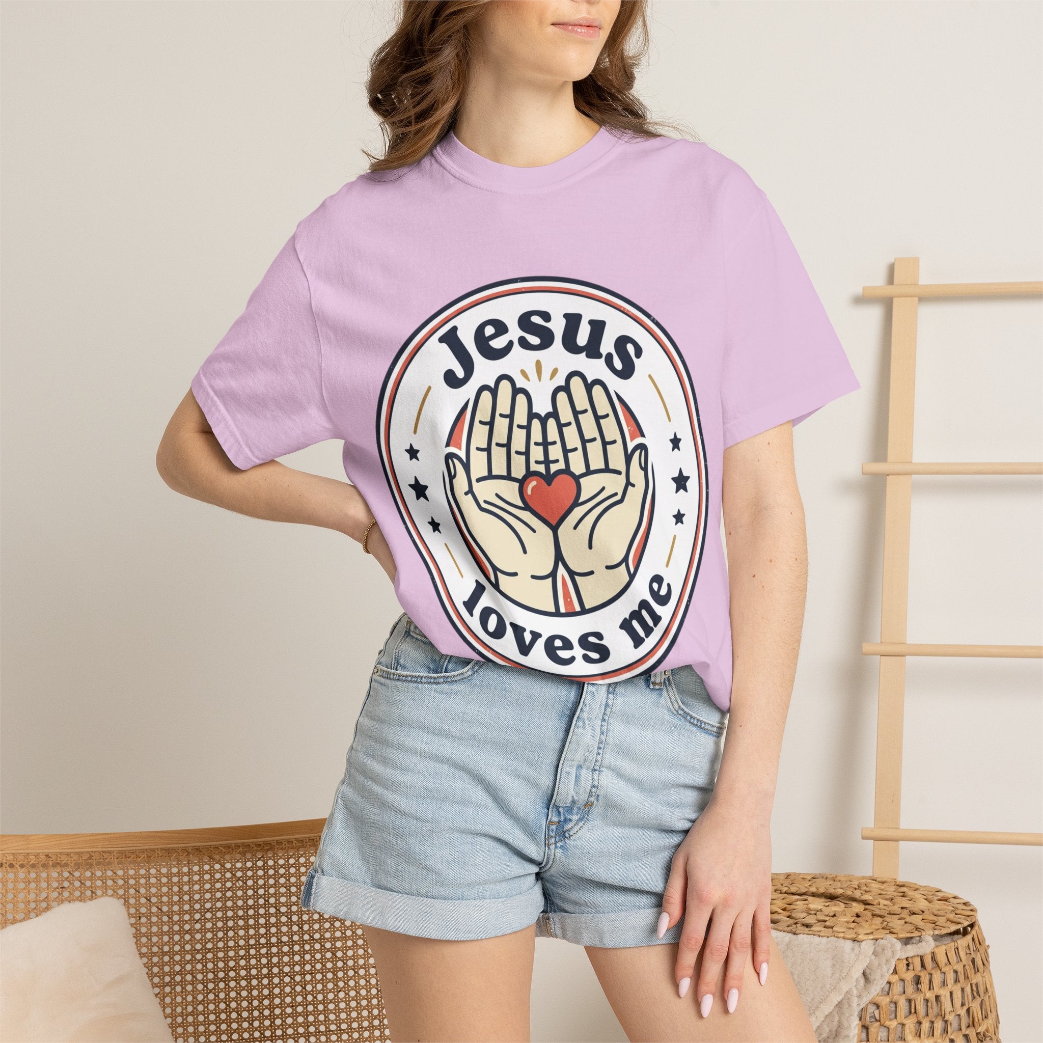 Unisex Garment-Dyed T-shirt | Jesus Loves Me Graphic