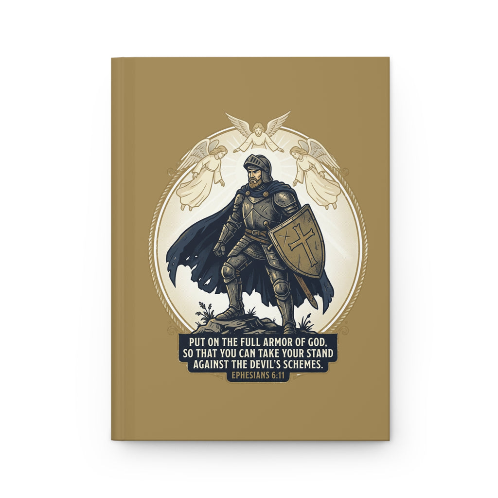 "Put On the Full Armor of God" Philippians 4:13 - Gold Hardcover Journal Matte