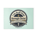 Glass Cutting Board — "I Can Do All Things Through Christ" Christian Kitchen Decor