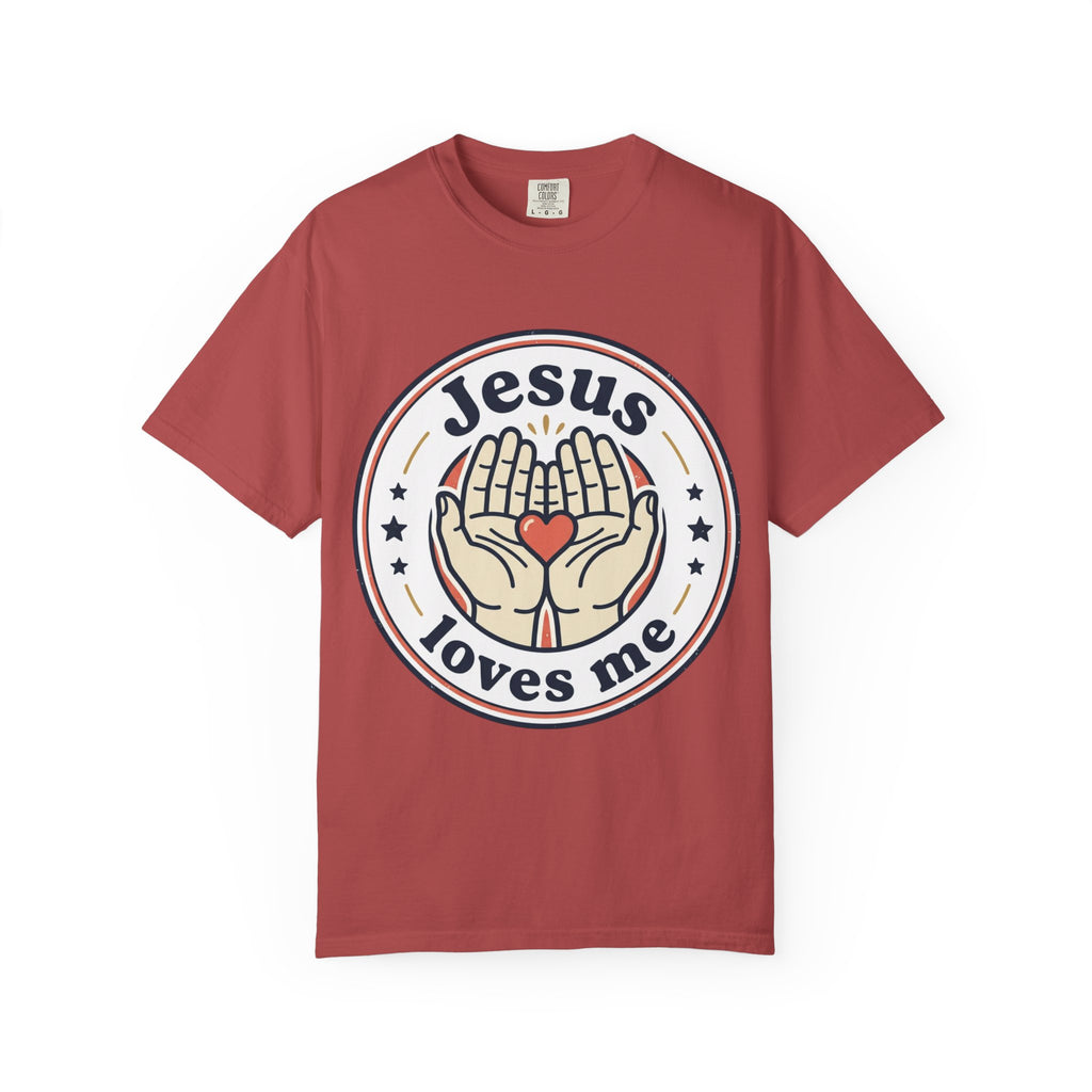 Unisex Garment-Dyed T-shirt | Jesus Loves Me Graphic