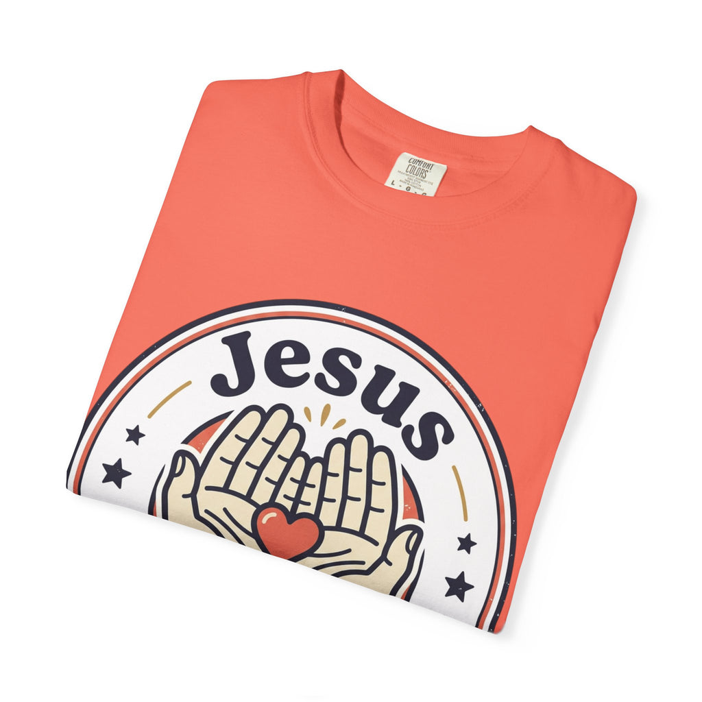 Unisex Garment-Dyed T-shirt | Jesus Loves Me Graphic