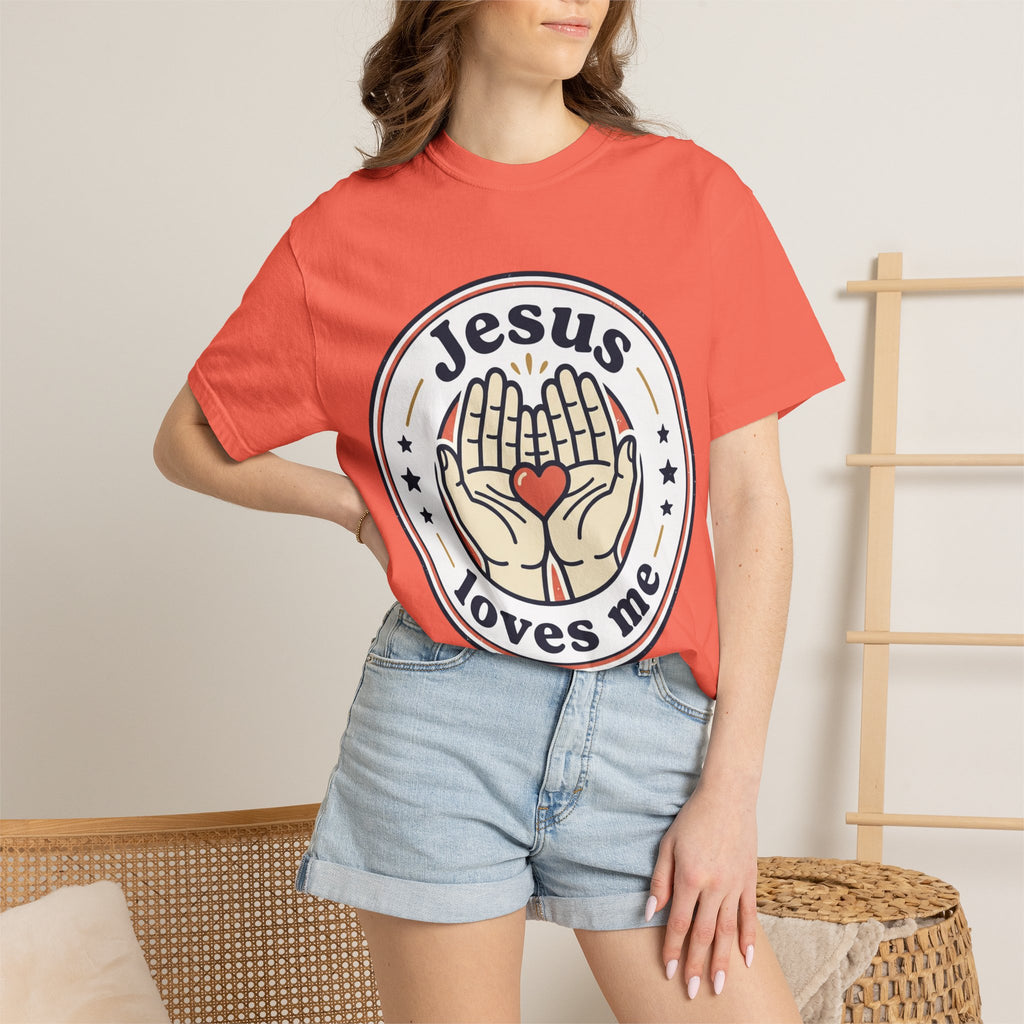 Unisex Garment-Dyed T-shirt | Jesus Loves Me Graphic