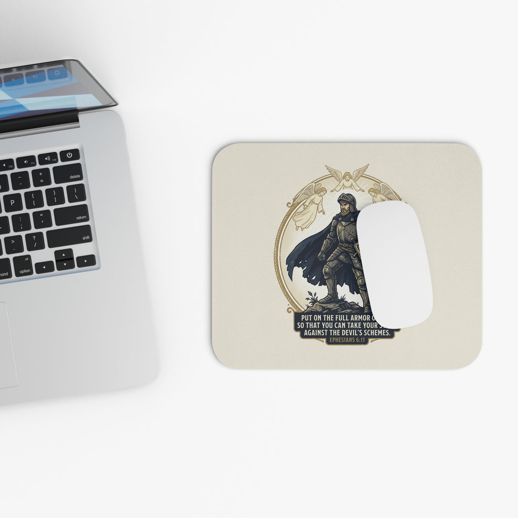 "Put on the Full Armor of God" Ephesians 6:11 - Rectangular Mouse Pad (9"x8")