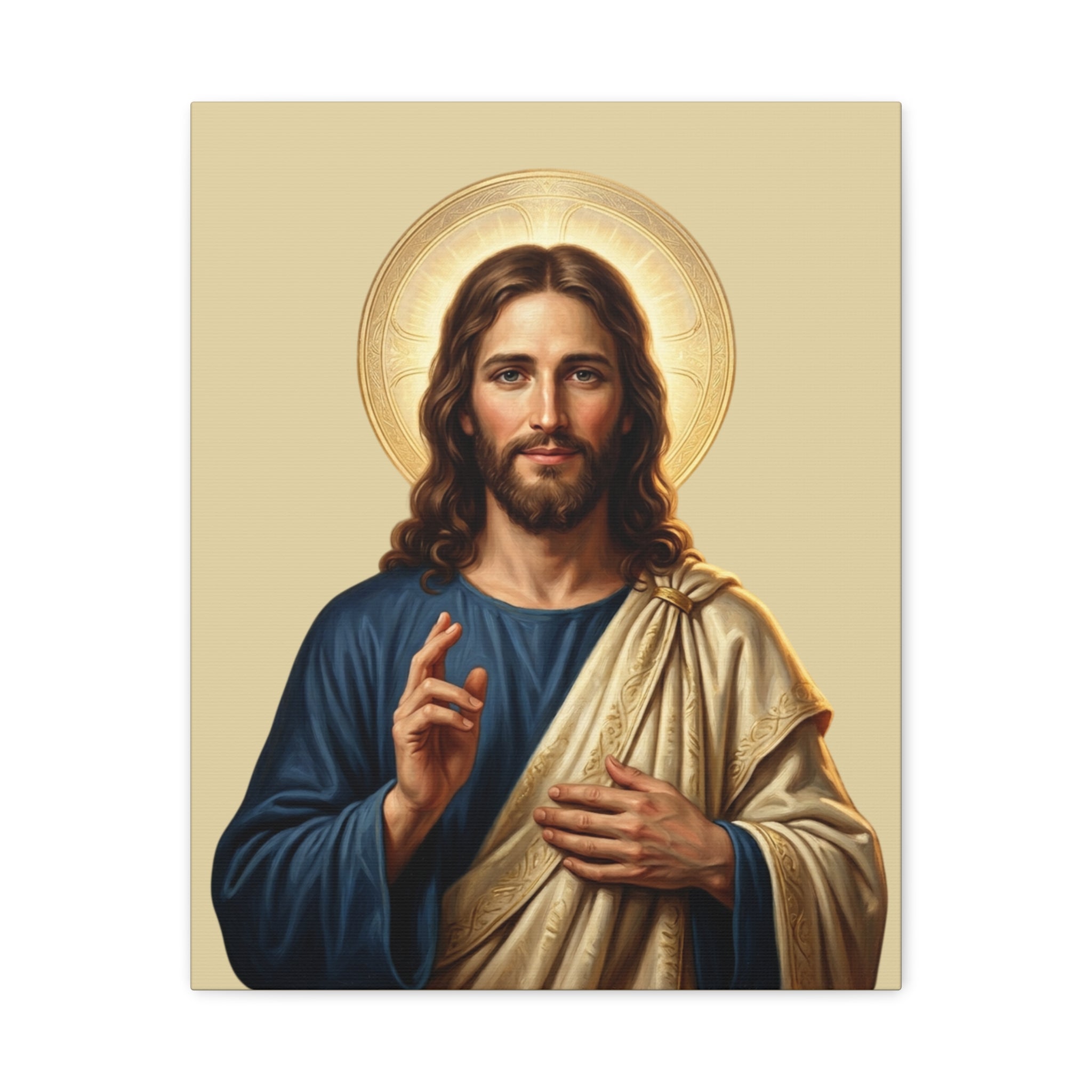 Jesus Portrait - Matte Stretched Canvas Print