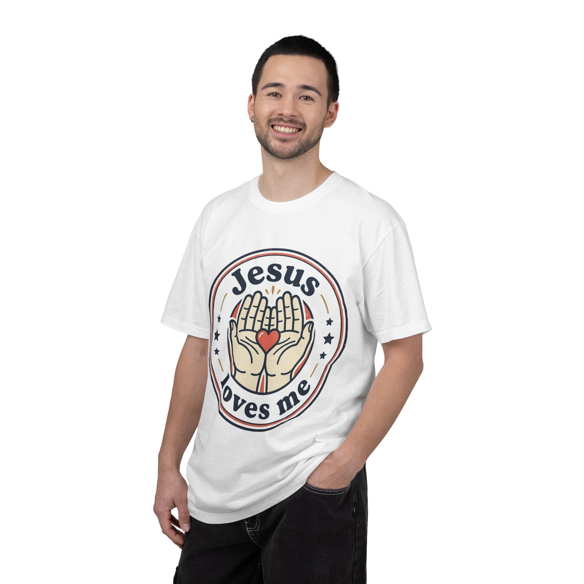 Unisex Garment-Dyed T-shirt | Jesus Loves Me Graphic
