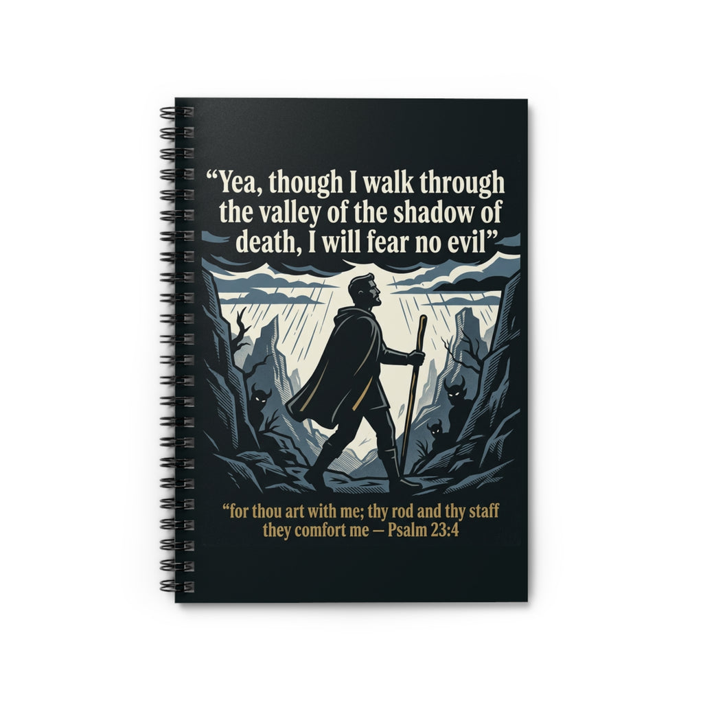 Psalm 23 'I Will Fear No Evil' Spiral Notebook
