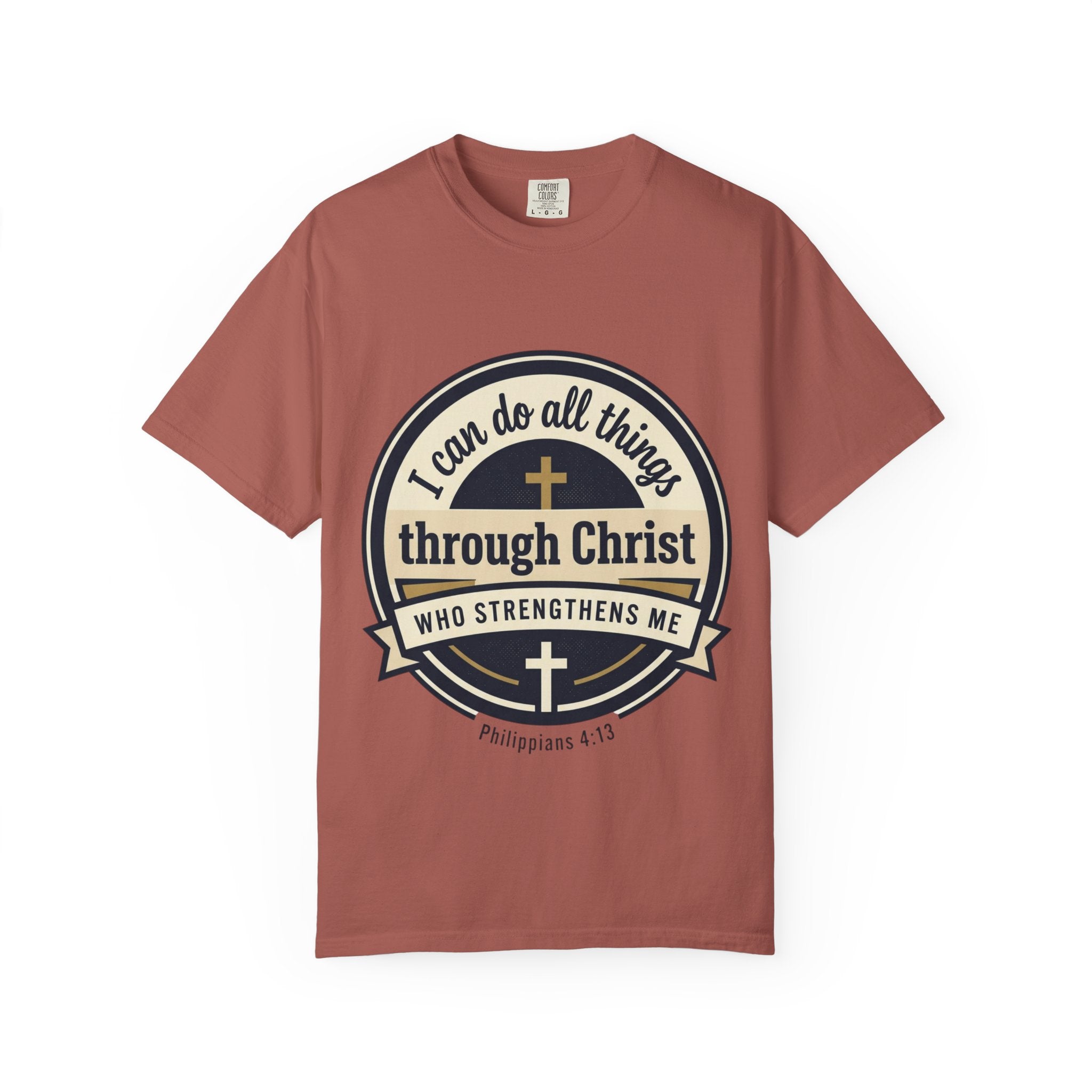 Unisex Garment-Dyed T-shirt | Philippians 4:13 Scripture Graphic